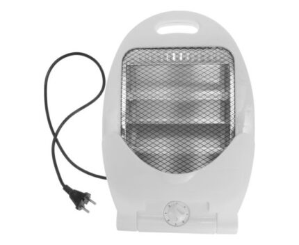 Electric Quartz stove Mini with 2 tubes-800W-2 power levels:   800W. Anti-tip, thermal protection